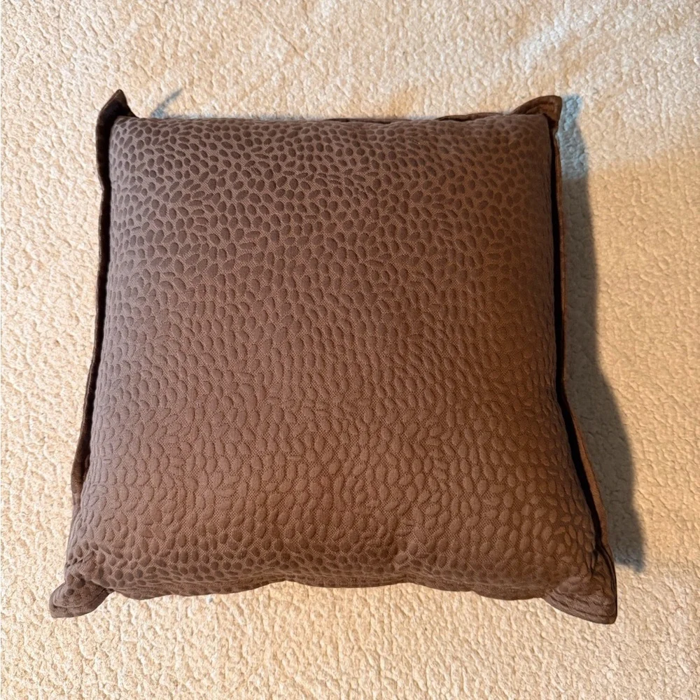 Hotel Collection Skylight 16x16 Rich Brown Textured Pillow New
